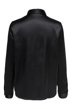 Blusa satinada manga larga