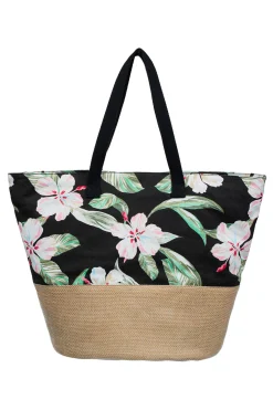 Bolsa playa rafia estampado
