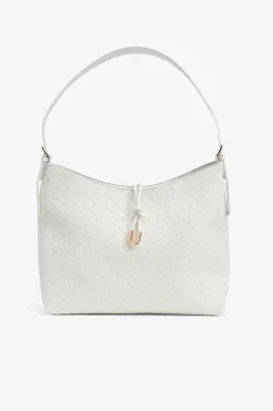 Bolso de hombro con textura de trama