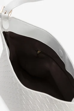 Bolso de hombro con textura de trama