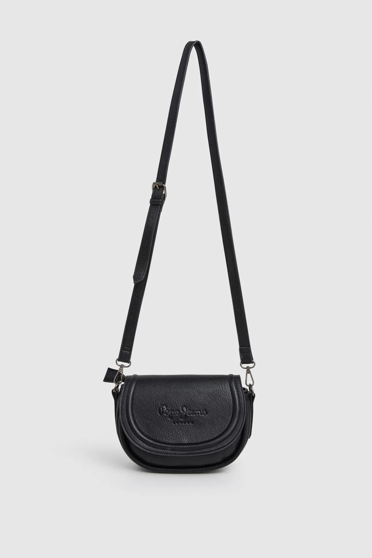 Bolso Efecto Piel Con Solapa