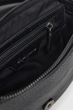 Bolso Efecto Piel Con Solapa