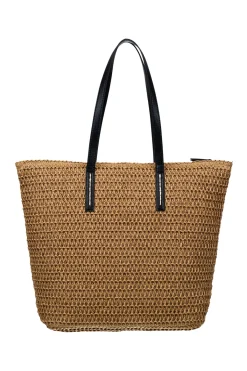 Bolso rafia playa asas y texto