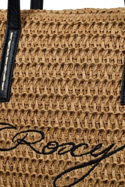 Bolso rafia playa asas y texto