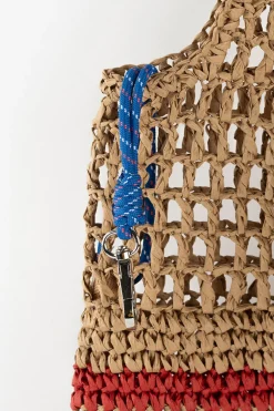 Bolso tote tejido fibra natural