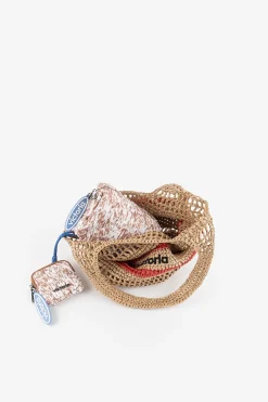 Bolso tote tejido fibra natural
