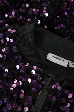 Bomber de lentejuelas y terciopelo de ni&ntilde;a