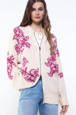 Bomber punto jacquard