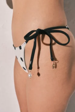 Braga bikini media tira estampado lunares reversible