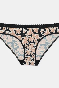 Braga cl&aacute;sica de microfibra print flores