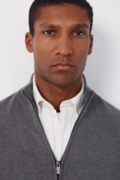 C&aacute;rdigan algod&oacute;n cremallera b&aacute;sico