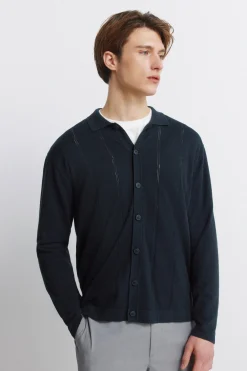 C&aacute;rdigan botones cuello polo