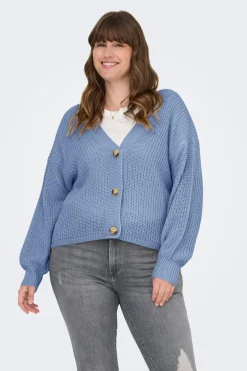 C&aacute;rdigan cierre de botones talla grande