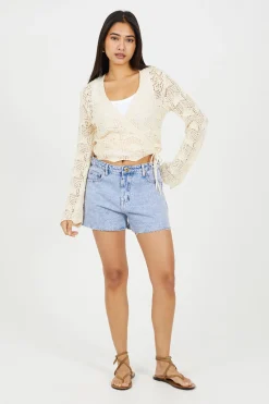 C&aacute;rdigan con lazo lateral