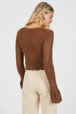 C&aacute;rdigan con pu&ntilde;os acampadados