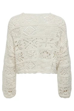 C&aacute;rdigan corto de crochet troquelado