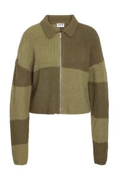 c&aacute;rdigan cremallera bicolor