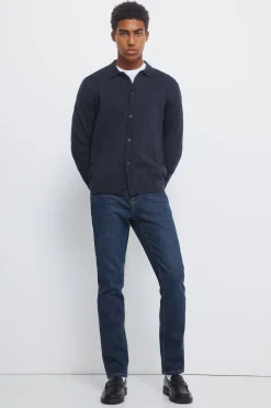 C&aacute;rdigan cuello polo botones