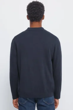 C&aacute;rdigan cuello polo botones