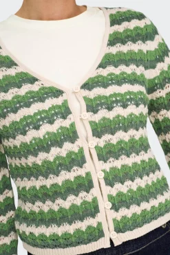 C&aacute;rdigan de crochet troquelado