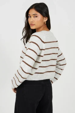 C&aacute;rdigan de punto a rayas