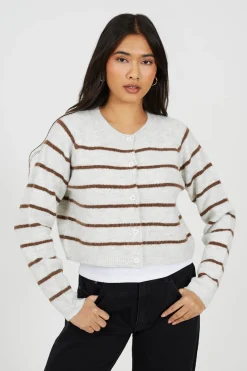 C&aacute;rdigan de punto a rayas