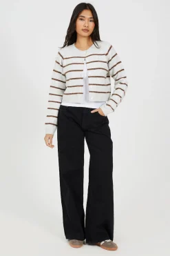 C&aacute;rdigan de punto a rayas