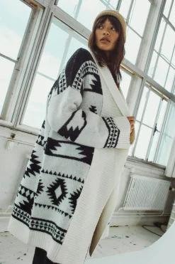 c&aacute;rdigan &eacute;tnico cuello