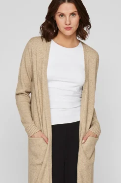 C&aacute;rdigan largo de punto con viscosa