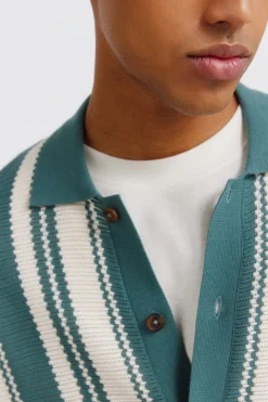 C&aacute;rdigan rayas botones