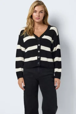 c&aacute;rdigan rayas cuello pico