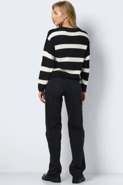 c&aacute;rdigan rayas cuello pico