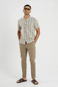 Camisa a rayas manga corta