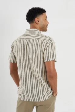 Camisa a rayas manga corta