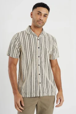 Camisa a rayas manga corta