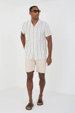 Camisa a rayas manga corta