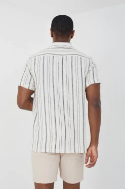 Camisa a rayas manga corta