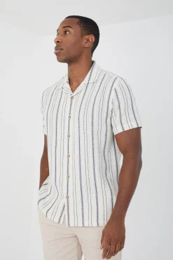 Camisa a rayas manga corta