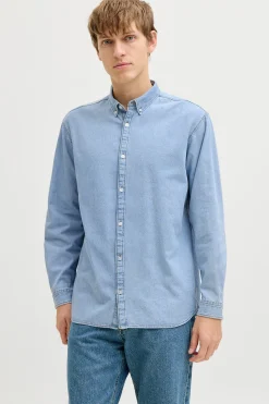 Camisa algod&oacute;n manga larga relaxed