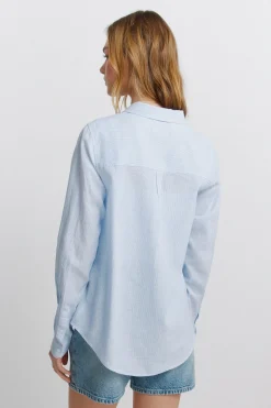 Camisa b&aacute;sica efecto lino