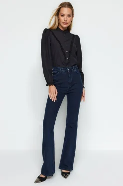 Camisa de algod&oacute;n con detalles de encaje