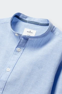 Camisa de lino a rayas mao ni&ntilde;o