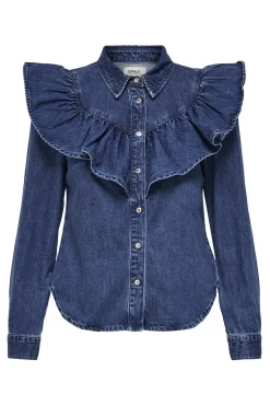 Camisa denim con volante