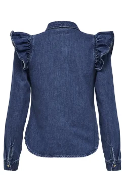 Camisa denim con volante