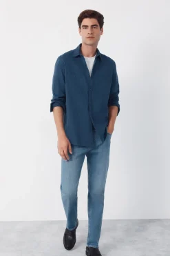 Camisa espiga bolsillos