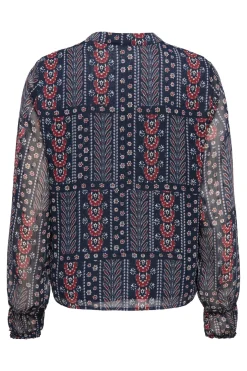 Camisa estampada con lurex