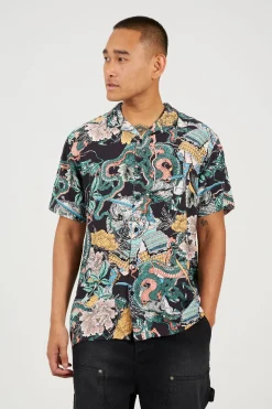 Camisa estampada de manga corta