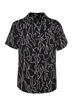 Camisa estampada manga corta