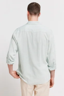 Camisa fil a fil lino viscosa