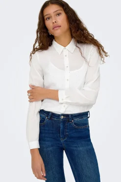 Camisa glitter manga larga